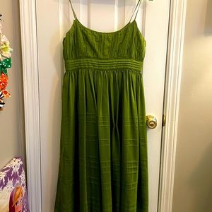 Jones of New York Green Spaghetti strap Empire Waist Dress